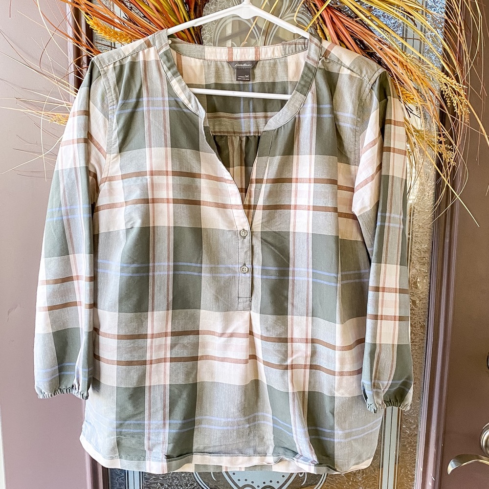Eddie Bauer Plaid Top
